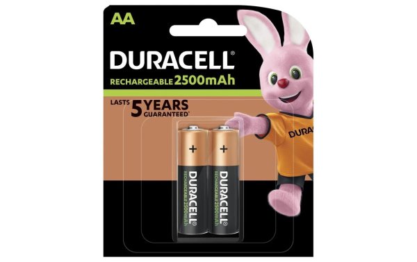 Duracell Akku Rechargeable AA 2500 mAh 2 Stück