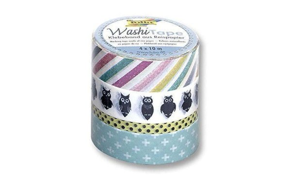 Folia Washi Tape Eulen 4er-Set