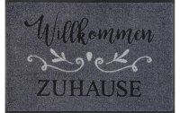 wash+dry Fussmatte «Willkommen Zuhause» 50 cm x 75 cm