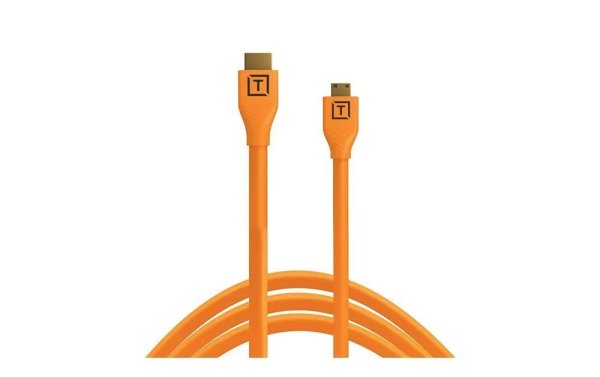 Tether Tools Kabel TetherPro HDMI Mini zu HDMI 2.0, 4.6 m Orange