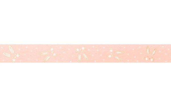 Folia Washi-Tape Osterhase, 15 mm x 5 m, Roségold