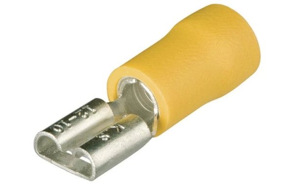Knipex Flachsteckhülsen 6.3 x 0.8 mm Gelb, 100 Stück