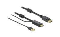 Delock Kabel HDMI – Displayport, HDMI/USB 2.0 - DisplayPort, 1 m