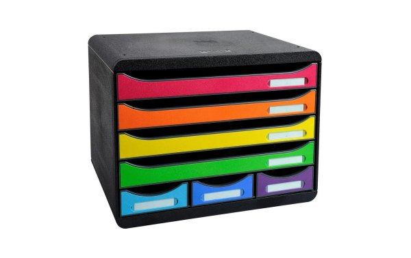 Biella Schubladenbox STORE-BOX MINI Schwarz/Mehrfarbig, A4+ quer