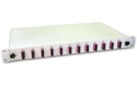 Lightwin Spleissbox 24 Fasern, 12x DSC MM, 50/125µm OM4 Pigtail