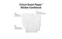 Cricut Stickerpapier Smart 30.5 x 30.5 cm, 10 Blatt, Weiss