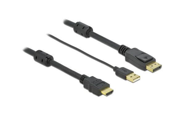 Delock Kabel HDMI – Displayport, HDMI/USB 2.0 - DisplayPort, 7 m
