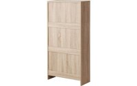 VASAGLE Schuhschrank  mit 3 Klappen 60 x 120 cm, Nature