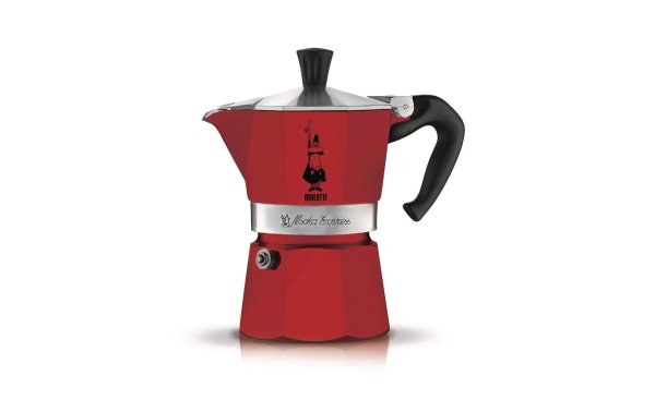 Bialetti Espressokocher Moka Express 6 Tassen, Rot