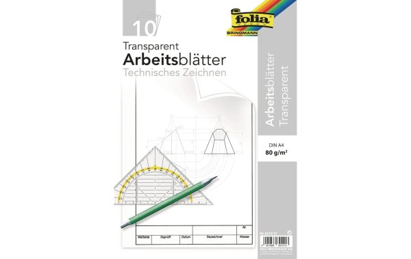 Folia Arbeitsblätter 80 g/m², A4, 10 Stück