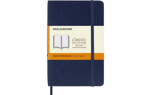 Moleskine Notizbuch A6 Softcover Liniert Saphier