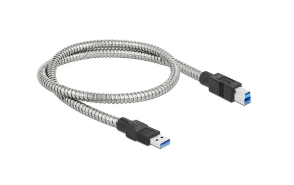 Delock USB 3.1-Kabel Metalmantel USB A - USB B 0.5 m