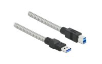 Delock USB 3.1-Kabel Metalmantel USB A - USB B 0.5 m