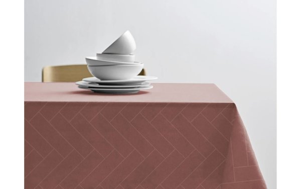 Södahl Tischdecke Tiles Damask Rund, Ø 160 cm,  Rosa