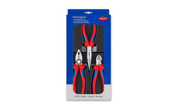 Knipex Zangen-Set 3-teilig, vollverchromt