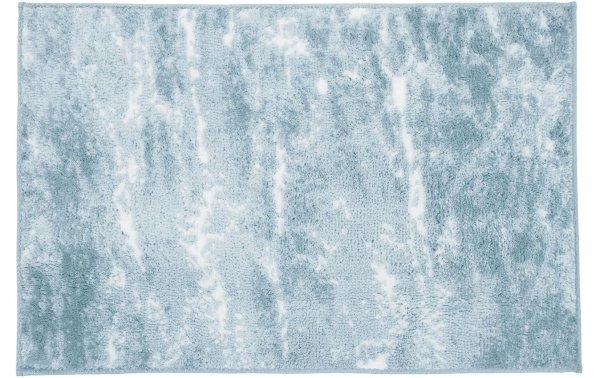 Kleine Wolke Badteppich Nevoa 60 x 90 cm, Hellblau/Weiss