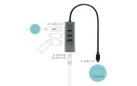 i-tec USB-Hub USB-C Metal 3 Port + Gigabit Ethernet