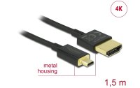 Delock Kabel 4K 60Hz HDMI - Micro-HDMI (HDMI-D), 1.5 m, Schwarz