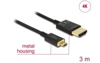 Delock Kabel 4K 60Hz HDMI - Micro-HDMI (HDMI-D), 3 m, Schwarz