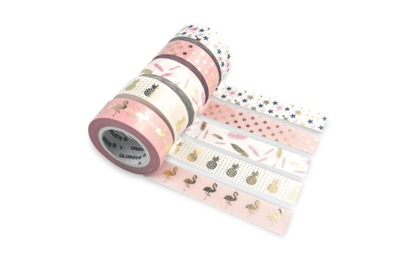 URSUS Washi Tape Tropic Gold/Rosa