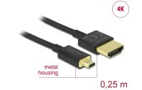Delock Kabel 4K 60Hz HDMI - Micro-HDMI (HDMI-D), 0.25 m,...