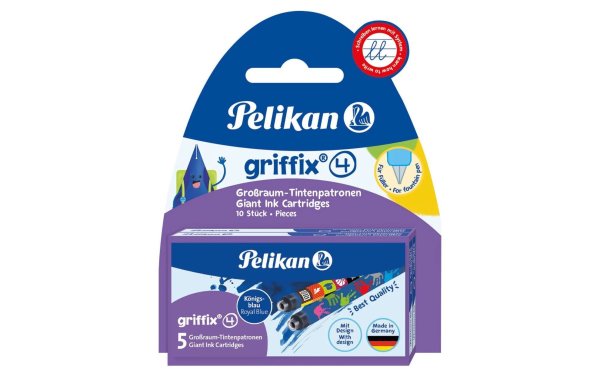 Pelikan Tintenpatrone Griffix Königsblau, 2 x 5 Stk.