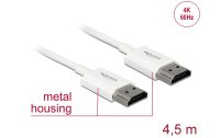 Delock Kabel 4K 60Hz HDMI - HDMI, 4.5 m, Weiss