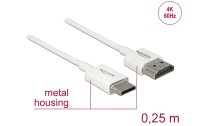 Delock Kabel 4K 60Hz HDMI - Mini-HDMI (HDMI-C), 0.25 m, Weiss