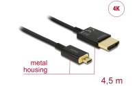 Delock Kabel 4K 60Hz HDMI - Micro-HDMI (HDMI-D), 5 m, Schwarz