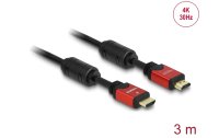 Delock Kabel 4K 30Hz HDMI - HDMI, 3 m, Rot/Schwarz