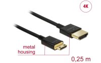 Delock Kabel 4K 60Hz HDMI - Mini-HDMI (HDMI-C), 0.25 m,...