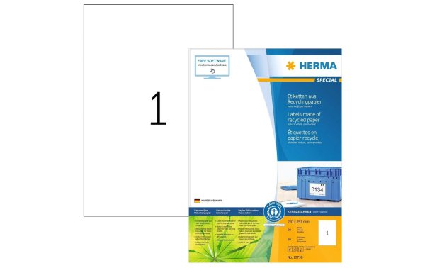 HERMA Universal-Etiketten 210 x 297 mm, 80 Blatt