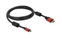 Delock Kabel 4K 30Hz HDMI - Mini-HDMI (HDMI-C), 5 m, Rot