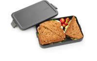 Brabantia Lunchbox Make & Take 25.5 x 16.6 x 3.7 cm, Dunkelgrau