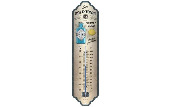 Nostalgic Art Thermometer Gin & Tonic 6.5 x 28 cm