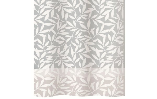 Diaqua Duschvorhang Leaf 180 x 200 cm, Grau/Weiss