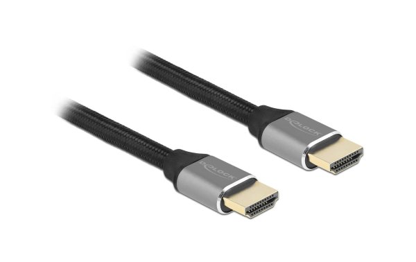 Delock Kabel 8K 60Hz HDMI - HDMI, 1 m, Grau