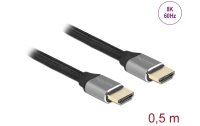 Delock Kabel 8K 60Hz HDMI - HDMI, 0.5 m, Grau