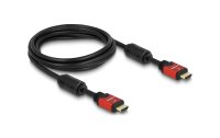 Delock Kabel 4K 30Hz HDMI - HDMI, 2 m, Rot/Schwarz