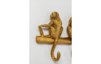 Kare Garderobenleiste Monkey 8 Haken, Gold