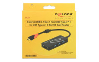 Delock Dockingstation USB 3.1 Typ-C - 3x Typ-A + SD / Micro SD
