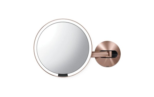 Simplehuman Kosmetikspiegel mit Sensor mit Wandhalterung Rosegold