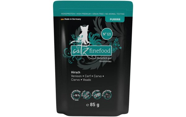 catz finefood Nassfutter Purrrr No.121 Hirsch, 85 g