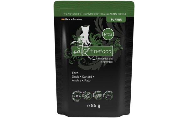 catz finefood Nassfutter Purrrr No.115 Ente, 85 g