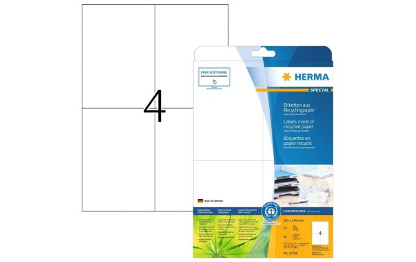 HERMA Universal-Etiketten 105 x 148 mm, 20 Blatt