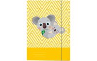 Herlitz Gummibandmappe Cute Koala A3 Gelb/Grau/Weiss