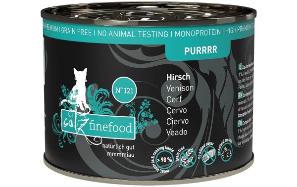 catz finefood Nassfutter Purrrr No.121 Hirsch, 200 g