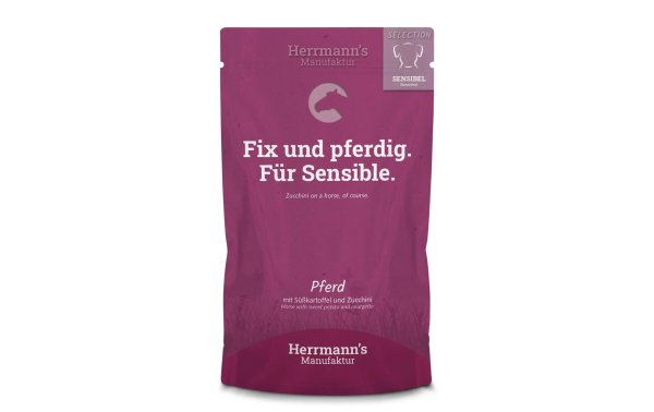 Herrmanns Nassfutter Sensibel Pferd mit Süsskartoffel und Zucchini
