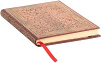 Paperblanks Notizbuch Goldener Pfad 13 x 18 cm, Liniert, Rot