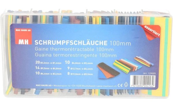 Max Hauri Schrumpfschlauch 71-teilig Sortimentsbox, Mehrfarbig